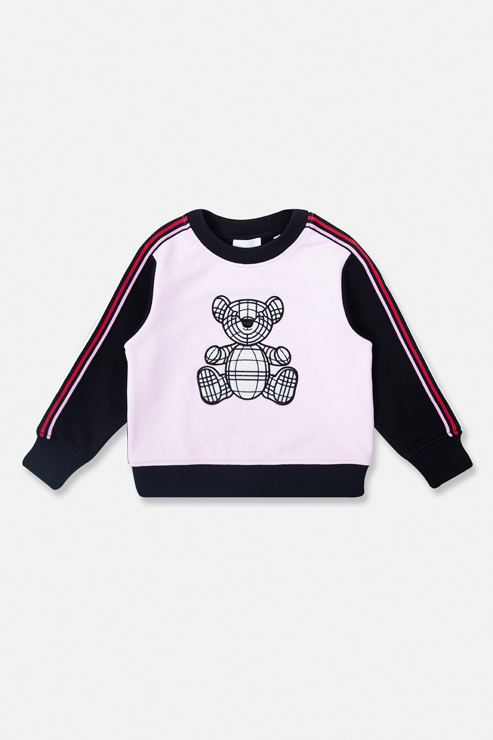 Pink Sweatshirt with teddy bear Burberry Kids Burberry love print baseball cap Tgkb5Shops KN